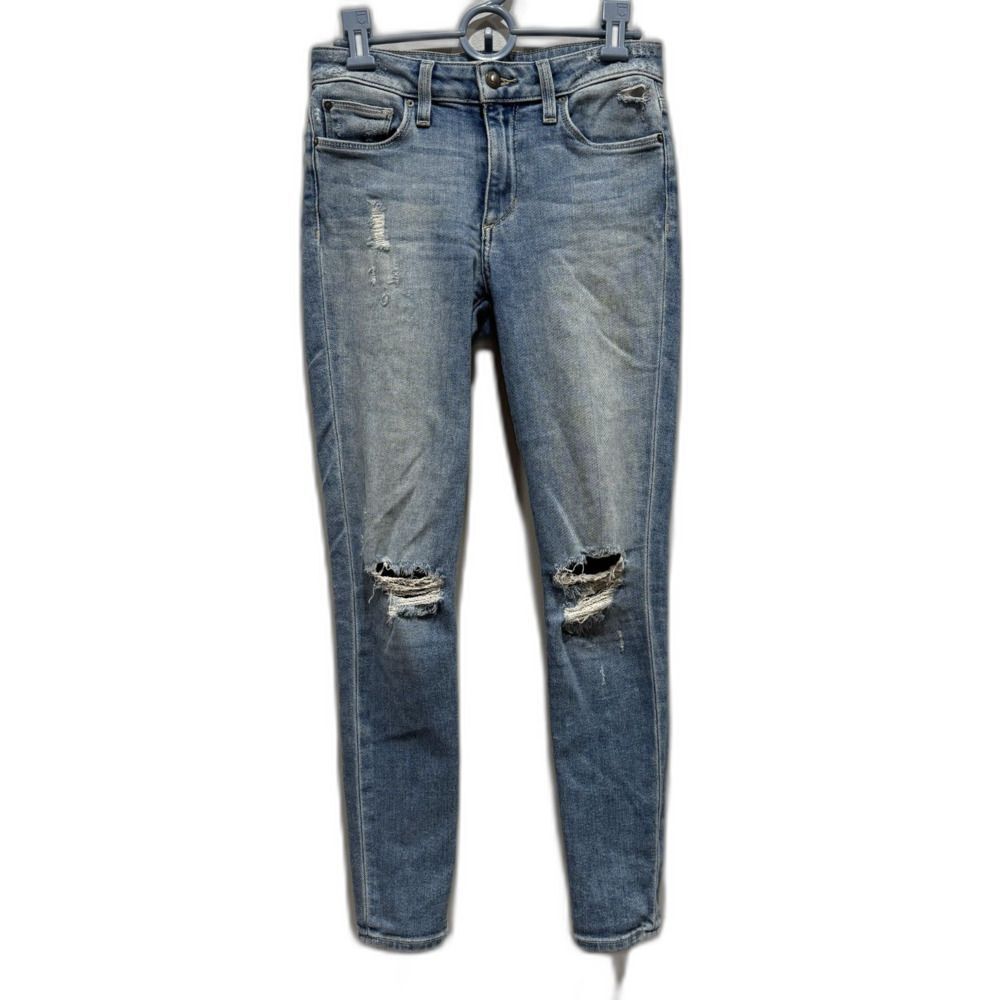 Joe's Jeans Women sz 26 Icon Mid Rise Skinny Ankle Denim Light Wash Distressed